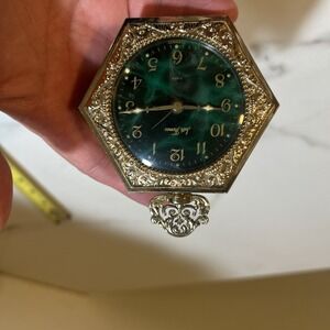 Vintage‎ Seth Thomas Small Decorative Bedside Alarm Clock, Made In Germany